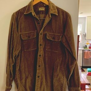 LL Bean heavy corduroy very warm cozy shirt
